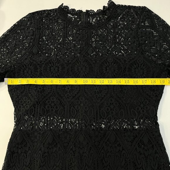 Lulus Remarkable Sheer Lace Short Sleeve Knee Length Dress Womens Size XL - Picture 10 of 12